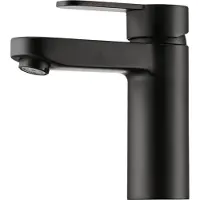 NABER Robinet KARDON 2 bain en NOIR MAT avec vidage à tirette / Robinet de lavabo / Robinet de bain