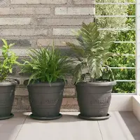 Prolenta Maison Exclusive - Jardinières, lot de 6, noir, diamètre 26 cm, hauteur 21,5 cm, plastique