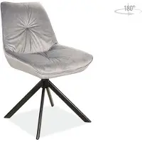 Feldmann-Wohnen Ensemble de 2 chaises de salle à manger et de cuisine Boogie I, gris