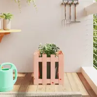 Prolenta Maison Exclusive - Jardinière en bois massif Douglas, design imitation clôture en lattes, 40x40x40 cm