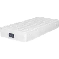 Sweiko 90x200cm Matelas à ressorts en fibres superfines 7 zones Matelas en mousse froide Dureté H3 Hauteur 25cm - Blanc