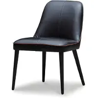 Xl Moebel Gmbh Schwarzer Holzstuhl modern elegant für Esszimmer und Büro