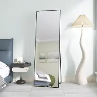 ProximaX Miroir à poser 162x53cm miroir intégral noir cadre aluminium miroir miroir d'habillage