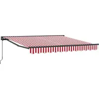 Syfax Cadre d'auvent Rouge et Blanc 300 x 250 cm