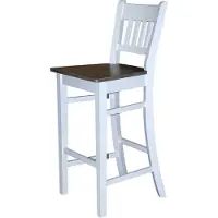 Casa Padrino Chaise de bar en bois massif - Shabby Chic style campagnard Tabouret de bar
