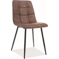 Feldmann-Wohnen Lot de 4 chaises de salle à manger et de cuisine, style marron