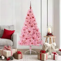 vidaXL BEI CLORIS Sapin de Noël artificiel pré-éclairé Rose 150 cm PVC - Sapins de Noël artificiels Nouveau1216593 2parcel