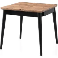 Syfax Table à manger extensible TOTEM, Carré 4 personnes, 80 x 80 cm, Pin atlantique