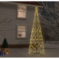 Prolenta Arbre de Noël LED exclusif, forme conique, lumière blanche chaude, 1400 LED, dimensions 160 x 500 cm