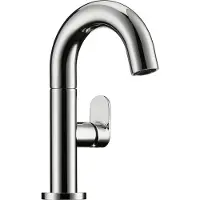 NABER Mitigeur monocommandé Sottile 1 bain en chrome avec bec fixe / Mitigeur de lavabo / haute pression