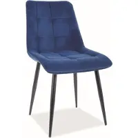 Feldmann-Wohnen Ensemble de 2 chaises de salle à manger et de cuisine, style chic, bleu marine