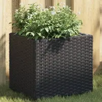 Prolenta Maison Exclusive - Lot de 2 jardinières, noir, 36 x 30 x 32 cm, rotin synthétique