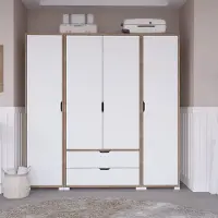 Skye Decor , Nisan 1600-024, noyer clair, armoire, 140 x 182 x 45 cm, 100 % PANNEAUX DE PARTICULES MÉLAMINÉS