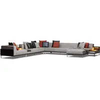 AEA Elegantes graues Ecksofa aus Stoff im modernen Design