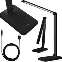 Retoo Lampe de bureau LED Lampe de bureau Lampe de table Lampe de lecture Lampe de chevet Lampe de table Lampe de bureau noire