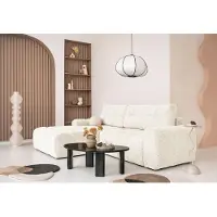 Miuform Lulu Canapé d'angle avec fonction lit et coffre de lit L-FORM GAUCHE- 236 x 184 cm - Beige - Canapé Canapé-lit Canapé modulaire
