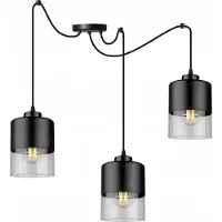 Light11 HOME Rome Spider Lampe à suspendre - Lampe à suspendre en forme d'araignée - Plafonnier - Lampe araignée avec 3 têtes - Suspension en métal et verre - E29