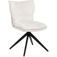 Duhome Chaise de salle à manger en chenille Pivotant à 360° Chaise avec fonction de retour automatique Chaise rembourrée pour salle à manger cuisine salon, Beige