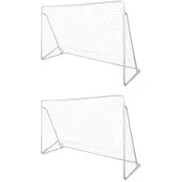 Prolenta Maison Exclusive - Filets de but de football, lot de 2, 240 x 90 x 150 cm, acier