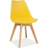 Feldmann-Wohnen Lot de 6 chaises de salle à manger et de cuisine Kris, jaune