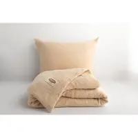 MULTITEX Linge de lit, mousseline de coton, élégant, dans une boîte, 160x200 15 Beige