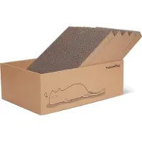 Markenlos Cartons Krabpaal pour chats - Set de 5 pièces avec tapis à griffer réversible - FUKUMARU Krabpaal pour chats