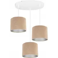 Light11 HOME Suspension, lustre, chrome, abat-jour en velours