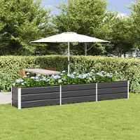 Prolenta Maison Exclusive - Jardinière anthracite, 290 x 50 x 45 cm, en acier galvanisé