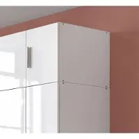 Wimex Rehausse d'armoire Malta, blanche brillante, 50 cm, 1 porte