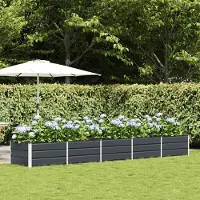 Prolenta Maison Exclusive - Bac à plantes anthracite 400 x 80 x 45 cm en acier
