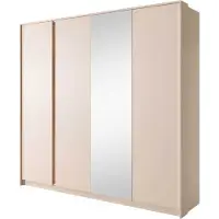 Meble Laski Armoire à portes battantes Dast 223 x 55 x 210 cm, beige, 4 portes
