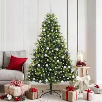 vidaXL Best Möbel Sapin de Noël artificiel pliant avec 300 LED Vert 180 cm - Sapins de Noël artificiels CL5118674 2parcel