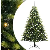 Syfax Arbre de Noël artificiel en silicone flexible 300 LEDs 180 cm
