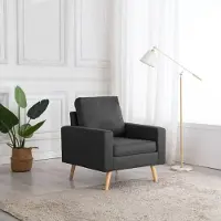 Prolenta Maison Exclusive - Fauteuil gris foncé en tissu