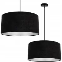 Light11 HOME Suspension, lustre, chrome, abat-jour en velours