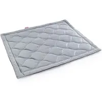 BOUTIQUEZOO BOUTIQUE ZOO Matelas doux pour chiens en velours - Lit confortable et antidérapant pour chiens, lit pour chiens, tapis pour animaux domestiques, gris velours, XL : 95 x 115 cm