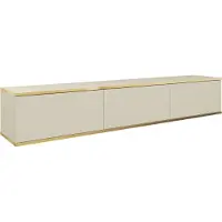 Emporius Furniture Buffet TV Rodi - Armoire TV 175 cm, Salon, PUSH TO OPEN, Meuble TV avec 2 abattants (Beige)