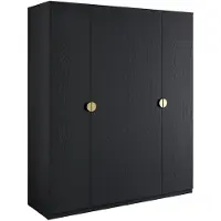 Feldmann-Wohnen Armoire de chambre « Mond » 179 x 58,5 x 209 cm, 4 portes, anthracite
