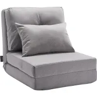 Sweiko Canapé-lit Canapé de sol Lazysofa avec 5 positions réglables Gris