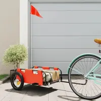 Prolenta Remorque de vélo exclusive - Tissu Oxford orange et métal