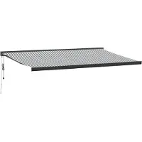 vidaXL Auvent rétractable Anthracite et blanc 5x3 m Tissu et aluminium
