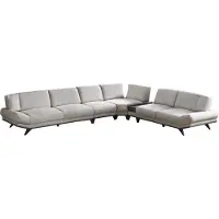 AEA Graues Wohnnzimer Sofa L-Form Wohnlandschaft Ecksofa Polster Couch
