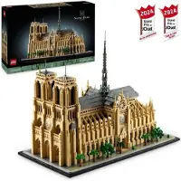 LEGO Architecture 21061 Notre-Dame de Paris, Set de Construction Adultes, Maquette Cathédrale, Souvenir Paris