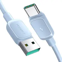JOYROOM 1.câble de charge USB-C 2m PVC 3A USB Type C Câble de charge rapide Type-C Câble de données Téléphone portable pour Samsung Xiaomi Huawei Universal en bleu