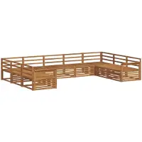 vidaXL Ensemble de canapés d'extérieur 9 pièces en bois massif d'acacia naturel