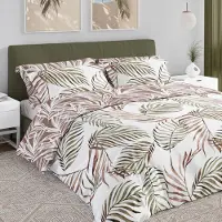 Faro Linge de lit 220 x 200 cm + 2 x 70 x 80 cm 100 % satin de coton Parure de lit Housse de couette (Boho 002)