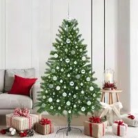 vidaXL BEI CLORIS Sapin de Noël avec 300 LEDs avec support Vert 180 cm PE - Sapins de Noël artificiels Nouveau7624365 2parcel