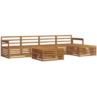 vidaXL Ensemble de canapés d'extérieur 6 pièces en bois massif d'acacia naturel