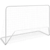 Prolenta Maison Exclusive - But de football avec filet 182 × 61 × 122 cm, acier blanc