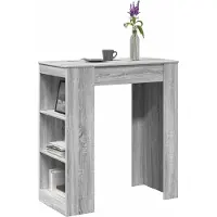 Prolenta Maison Exclusive - Table de bar avec étagère Gris Sonoma 95 x 47 x 103,5 cm, aggloméré